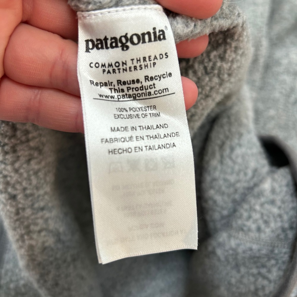 Patagonia Better Sweater 1/4 Zip Fleece Wabash College Grey Mens Large L - Picture 7 of 8